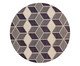 Tapete Redondo Natural Look Jacquard Pódio B, Preto,Bege | WestwingNow