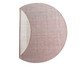 Tapete Redondo Artesanal Look Jacquard Gerbera, Marrom | WestwingNow