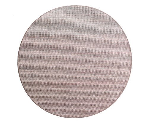 Tapete Redondo Artesanal Look Jacquard Gerbera, Marrom | WestwingNow