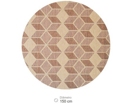 Tapete Redondo Natural Look Jacquard Pódio A | Westwing