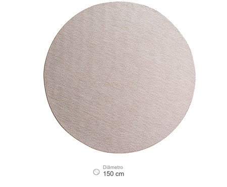 Tapete Redondo Artesanal Look Jacquard Flor de Liz A | Westwing