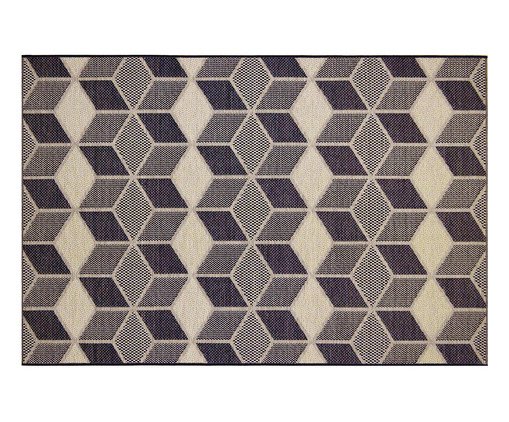 Tapete Natural Look Jacquard Pódio B, Preto,Bege | WestwingNow