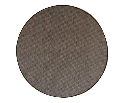 Tapete Redondo Artesanal Look Jacquard Flor de Liz B, Preto | WestwingNow