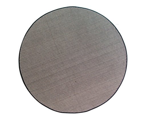 Tapete Redondo Artesanal Look Jacquard Ibisco, Preto | WestwingNow