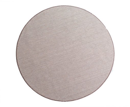 Tapete Redondo Artesanal Look Jacquard Brinco de Princesa, Bege | WestwingNow