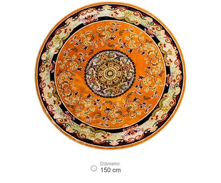 Tapete Redondo Marbella Elite Clássico - Bege e Caramelo | Westwing