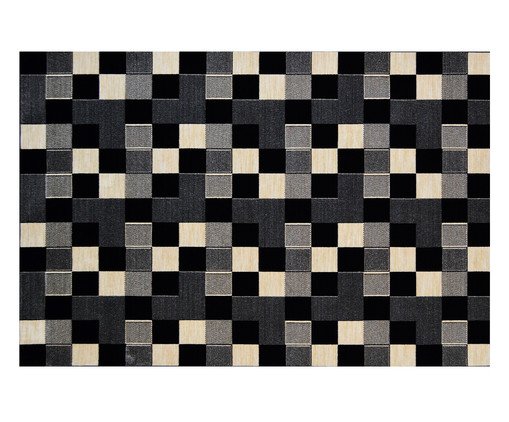 Tapete Marbella Nuance Miracle Pathwork, Preto,Creme | WestwingNow