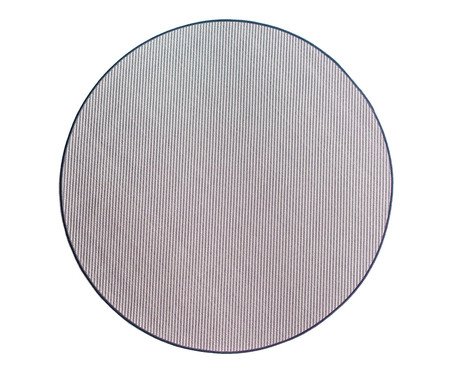 Tapete Redondo Artesanal Look Jacquard Dama da Noite