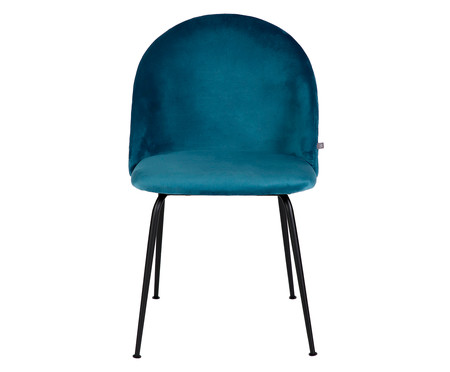 Cadeira em Veludo Goliat - Azul | WestwingNow
