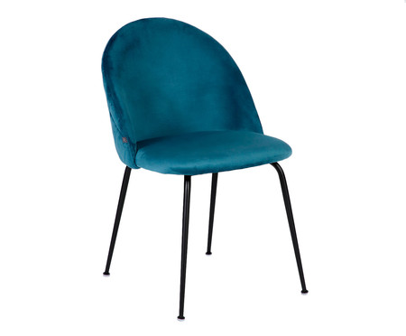 Cadeira em Veludo Goliat - Azul | WestwingNow