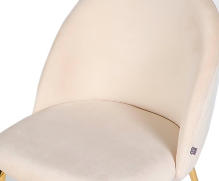 Cadeira em Veludo Goliat - Creme | WestwingNow
