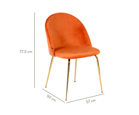 Cadeira em Veludo Goliat - Ferrugem | WestwingNow