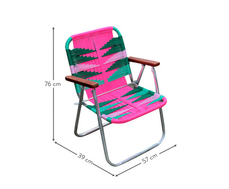 Cadeira Japú - Rosa e Verde | WestwingNow