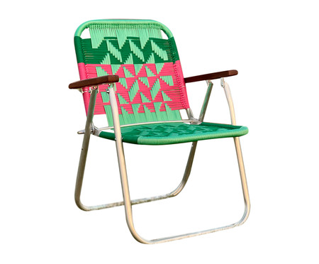 Cadeira Japú - Verde e Rosa