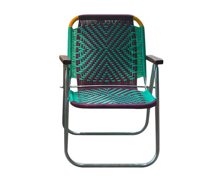 Cadeira Japú - Roxo e Verde Água