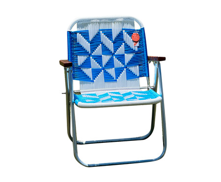 Cadeira Japú - Branco e Azul