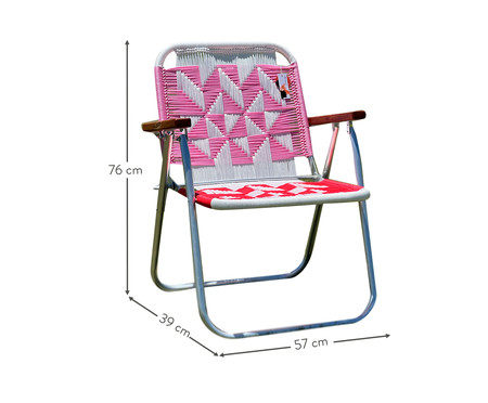 Cadeira Japú - Branco e Rosa | WestwingNow