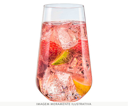 Jogo de Copos Long Drink em Cristal Alya - Transparente | WestwingNow