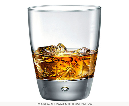 Jogo de Copos para Whisky em Vidro Berenice - Transparente | WestwingNow
