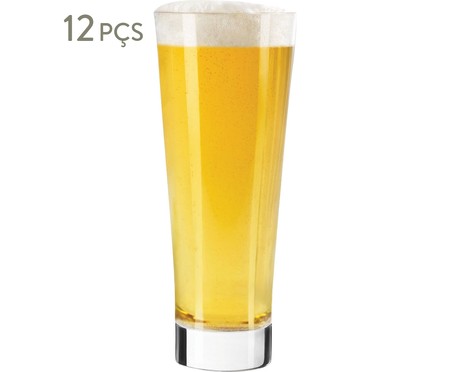 Jogo de Copos para Cerveja Clarice - Transparente