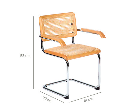 Cadeira com Braço Cesca - Natural | WestwingNow