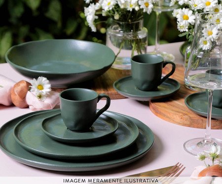 Jogo de Xícaras para Café Bio Leaf Verde | Westwing