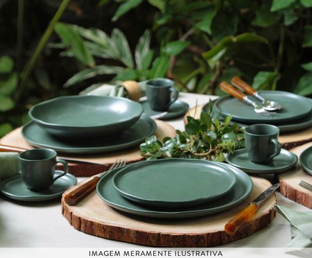 Jogo de Xícaras para Café Bio Leaf Verde | Westwing