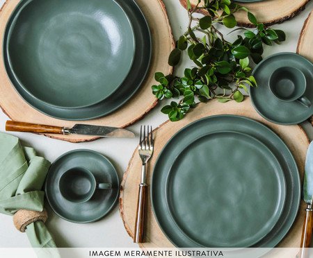 Jogo de Xícaras para Café Bio Leaf Verde | Westwing