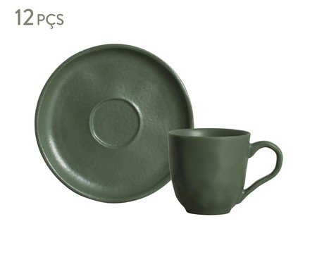 Jogo de Xícaras para Café Bio Leaf Verde | Westwing