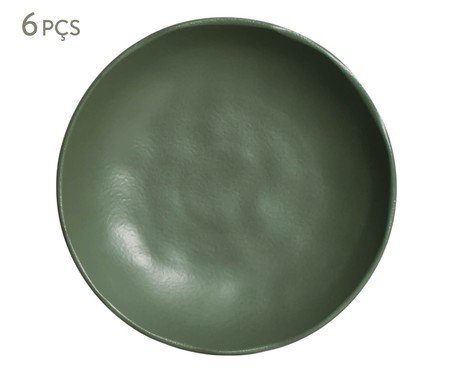 Jogo de Pratos Fundo Bio Leaf Verde | Westwing