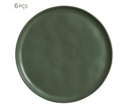 Jogo de Pratos Rasos Bio Stoneware Leaf - Verde | WestwingNow