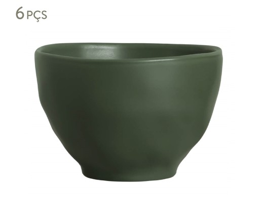 Jogo de Bowls Bio Stoneware Leaf Verde, Verde | WestwingNow
