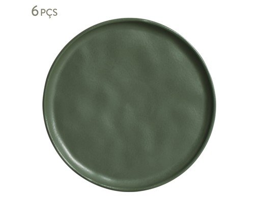 Jogo de Pratos para Sobremesa Bio Leaf Verde, Verde | WestwingNow