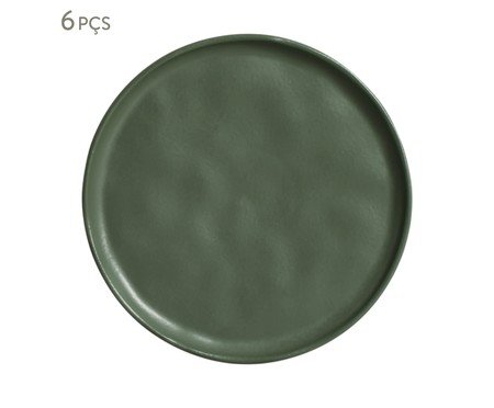 Jogo de Pratos para Sobremesa Bio Leaf Verde | Westwing