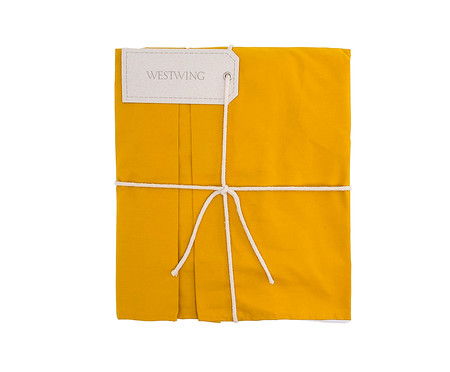 Saia para cama box Ive Amarelo Açafrão - 200 Fios | WestwingNow