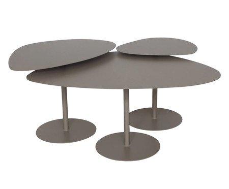 Conjunto de Mesas de Centro Orgânicas - Marrom | Westwing