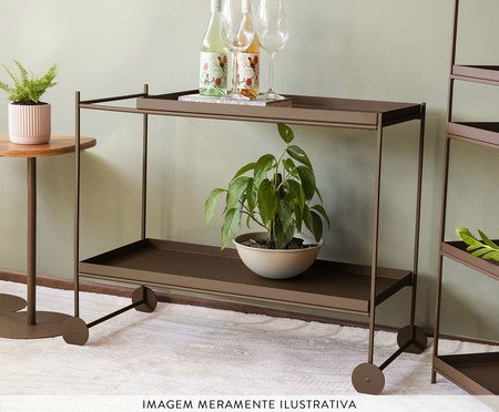 Carrinho Organizador Wire - Marrom | Westwing