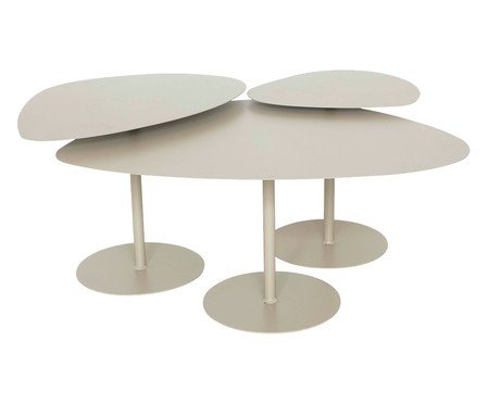Conjunto de Mesas de Centro Orgânicas - Taupe | Westwing