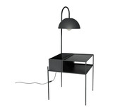 Mesa de Cabeceira com Luminária Bivolt Wire - Preto | WestwingNow