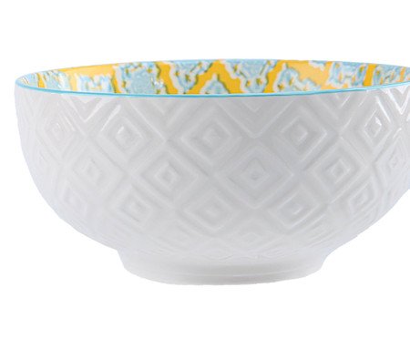 Bowl em Porcelana Bart - Amarelo e Azul | Westwing