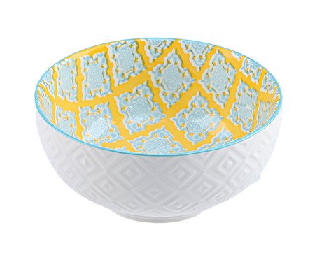 Bowl em Porcelana Bart - Amarelo e Azul | Westwing