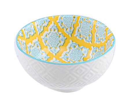 Bowl em Porcelana Bart - Amarelo e Azul | Westwing