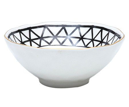 Bowl em Porcelana Sam - Branco e Preto | Westwing