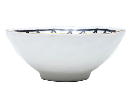 Bowl em Porcelana Sam - Branco e Preto | Westwing