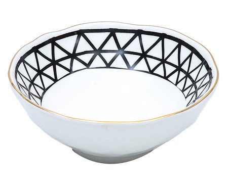 Bowl em Porcelana Sam - Branco e Preto | Westwing