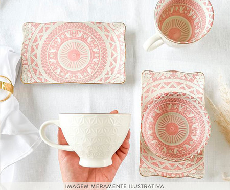 Xícara para Chá em Porcelana Luck - Rosa | WestwingNow
