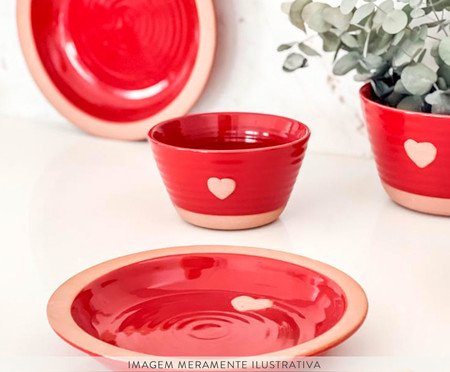 Bowl em Porcelana Lala Vermelho - 680ml | Westwing