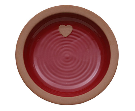 Prato para Sobremesa em Porcelana Lala - Vermelho | WestwingNow