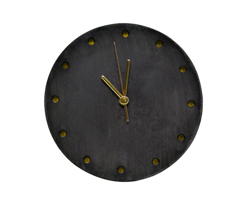 Relógio de Parede em Cimento Iva - Preto, Preto | WestwingNow