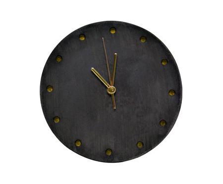 Relógio de Parede em Cimento Iva - Preto